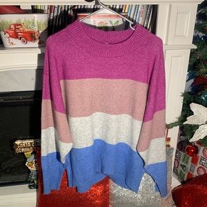 A new day Striped Sweater Medium NWOT